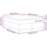  Krevet sa box springom s madracem plavi 140x200 cm kordura | shoptok.hr