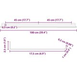  Polica na zidu Zidne 4 pcs Maslinasto zelena 100 x 18 x 2 5 cm - Maslinovo zelena 100 x 18 cm 4 | shoptok.hr
