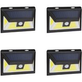 Phenom 4x stenska solarna COB LED solarna svetilka 5W 300lm 1200 mAh IP65 s senzorjem gibanja in mraka 3 načini delovanja u