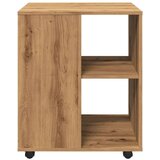 vidaXL Omarica na kolesih artisan hrast 60x53x72 cm inženirski les | Shoptok.si