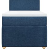  Krevet s oprugama i madracem plavi 100 x 200 cm od tkanine | shoptok.hr