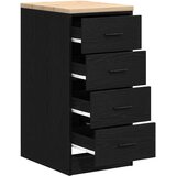  Garažni ormar za odlaganje crni 40x51x85 cm masivne borovine | shoptok.hr