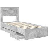  Krevetna konstrukcija s ladicama Betonski sivi 90 x 190 cm | Eponuda.com