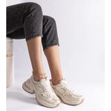 Gemre Beige sneakers on a chunky sole Adoma | Shoptok.si