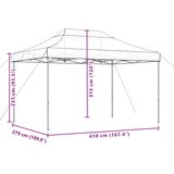  Sklopivi prigodni šator za zabave zeleni 410 x 279 x 315 cm | shoptok.hr