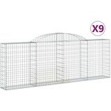  Lučne gabionske košare 9 kom 300x30x100/120cm pocinčano željezo | shoptok.hr