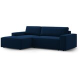 Micadoni Temno modra raztegljiva kotna sedežna garnitura iz tkanine bouclé (levi kot) Jodie – Home | Shoptok.si