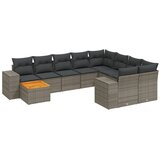  11-dijelni set vrtnih sofa od poliratana s jastucima sivi | shoptok.hr