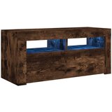 Maison Chic TV omarica - TV stojalo - Televizijska omarica z LED lučkami dimljeni hrast 90x35x40 cm, (21700938) Cene