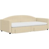  Dnevni krevet na razvlačenje s ladicama krem 90x200 cm tkanina | Eponuda.com