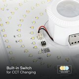  v-Tac LED plafonjera 23419, 12W 1100lm 3000K, 4000K ali 6000K IP20 s senzorjem kvadratna | Shoptok.si