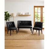 Atelier Del Sofa Az-Tkmln-01-Syh set od 2 fotelje i dvoseda, crna Cene