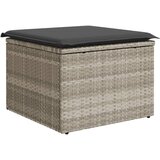 vidaXL Vrtni stolček z blazino svetlo siv 55x55x37 cm poli ratan, (21410457) Cene