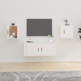The Living Store Stenska TV omarica 2 kosa bela 40x34,5x40 cm - Stenska TV Omarica, (21376702) Cene