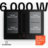 Klarstein Indukcijska ploča za kuhanje Full House s napom | 4 zone za kuhanje | 7335 W | 530 m³/h | 70 cm | shoptok.hr