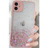  MCTK6-IPHONE 12 pro max * furtrola 3D sparkling star silicone pink (200) Cene