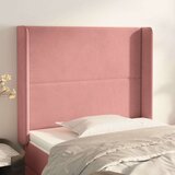  Vzglavje z ušesi roza 83x16x118/128 cm žamet, (20936260) | Shoptok.si