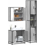 Maison Chic Kopalniški sestavi - Kopalniško pohištvo 3 kosi siva sonoma inženirski les, (21787989) | Shoptok.si