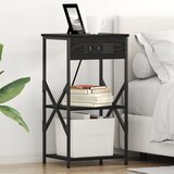 vidaXL Nočne omarice 2 pcs Črni hrast 41 x 31 x 76 cm Konstruiran les Cene