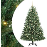 vidaXL Umetno Zložljivo Božično Drevo Zelena 180 cm PVC in kovina | Shoptok.si