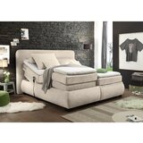 Esposa POSTELJA BOXSPRING 180 cm x 200 cm , tekstil peščene barve | Shoptok.si