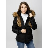 Glano Women's Quilted Winter Jacket - Black Cene