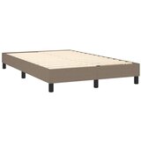  Krevet box spring s madracem LED smeđesivi 120 x 200 cm tkanina | shoptok.hr