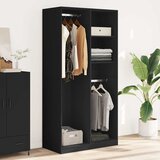  Ormar crni 100 x 50 x 200 cm od konstruiranog drva | shoptok.hr