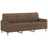  3-dijelni set sofa s jastucima smeđi od tkanine | shoptok.hr