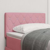 vidaXL Vzglavje s kristalnimi gumbi v roza barvi 80 cm iz žameta, (22049036) | Shoptok.si
