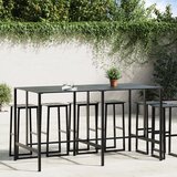 vidaXL Barski stol crni 200x100x110 cm od čelika obloženog prahom Cijene
