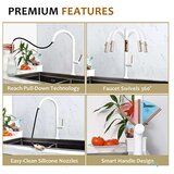 EYN Elegantna premium bela kuhinjska armatura | Pipa KB2132b | Shoptok.si
