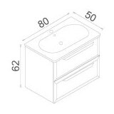 Hanah home Ormarić sa umivaonikom Nuvola 80 v2 170 | Eponuda.com