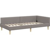  Kotni okvir postelje z matrico z vzmetnico 2 pcs Taupe blago, (5000123581) | Shoptok.si