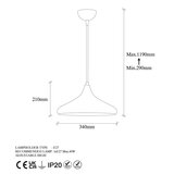 Opviq lights Crna/u bakrenoj boji viseća svjetiljka s metalnim sjenilom ø 34 cm Barek – | shoptok.hr