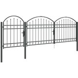  Vrata Ograde za Vrt s Arhivnim Vrh Assen Siva 4 x 1,25 m Čelik | shoptok.hr
