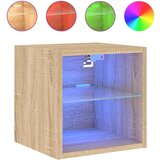 vidaXL Zidni TV ormarići LED 2 kom boja hrasta sonome 30x28 5x30 cm | shoptok.hr