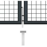 Vrtna vrata od mrežastog čelika 400x100 cm siva | shoptok.hr