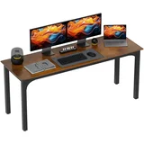 Pisalna miza iverna plošča, jeklo 180D x 60Š x 75V cm rustikalno rjava, (5000243040)