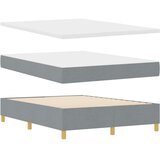 Box Postelja z vzmetnico z vzmetnico Svetlo siva 140 x 200 cm blago, (5000126015) | Shoptok.si
