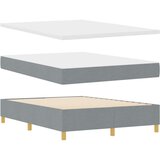 Box Spring krevet s madracem svjetlosiva 140x200 cm tkanina | shoptok.hr