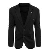 DStreet Men's single-breasted casual black jacket cene