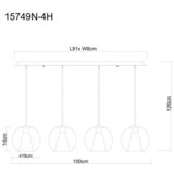 Globo viseča svetilka barry 100/18/120 cm E27 | Shoptok.si