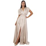 La Modeuse Dolge obleke 76522_P181267 Bež Cene