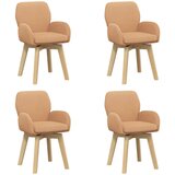  Okretne blagovaonske stolice 4 pcs Bouclé Bež 54 x 58 x 87 cm | shoptok.hr
