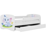 HAPPYKIDS OTROKA POSTELJA DREAMY SLONEK (VE BARV IN DIMENZIJ)-Bela-80x160 | Shoptok.si