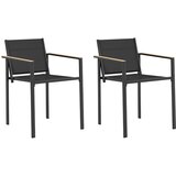  Vrtne stolice 2 pcs Crna i antracit 53,5 x 59 x 77 cm | shoptok.hr