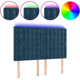  LED uzglavlje tamnoplavo 144x5x118/128 cm baršunasto | shoptok.hr