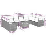  11-dijelni set vrtnih sofa od poliratana s jastucima crni | shoptok.hr