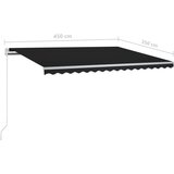  Tenda na ručno uvlačenje s LED svjetlima 450 x 350 cm antracit | shoptok.hr